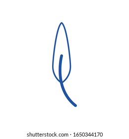 Feather logo template vector icon design