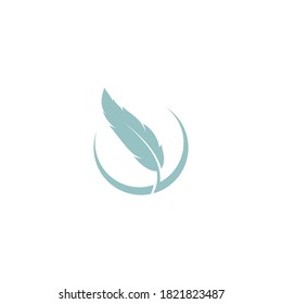 feather logo template vector icon design