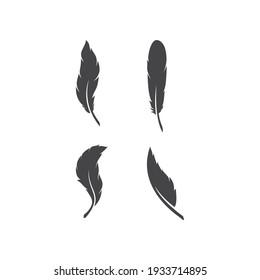feather logo template vector icon design