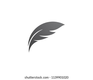 Feather  Logo template Vector illustration