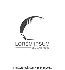 Feather logo template vector illustration