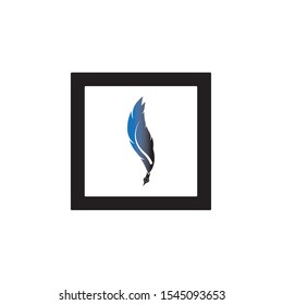 feather logo template vector illustration
