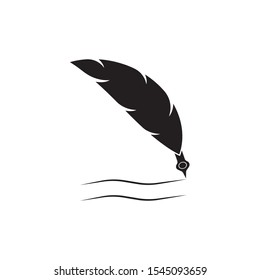 feather logo template vector illustration
