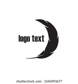 feather logo template vector illustration
