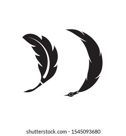 feather logo template vector illustration
