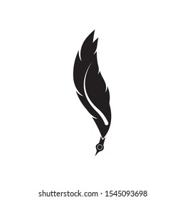 feather logo template vector illustration
