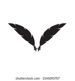 feather logo template vector illustration
