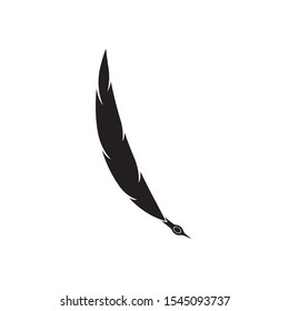 feather logo template vector illustration
