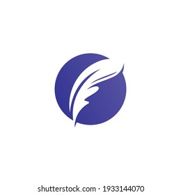 Feather Logo Vector design Template