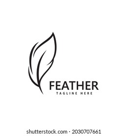 feather logo vector design template