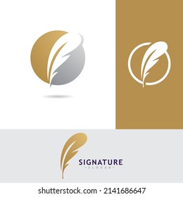 feather logo vector design template