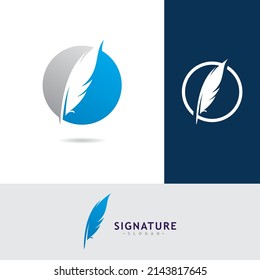 feather logo vector design template