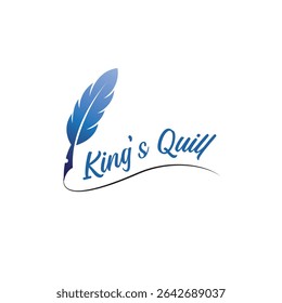 Feather logo vector elegant feather quill logo feather brand icon with a pen nip