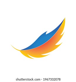 Feather logo. vector feathers for logos, illustrations, and other things that are related to graphic design.