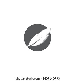 Feather logo vector icon illustration design