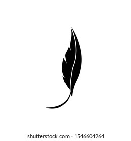 feather logo vector icon template
