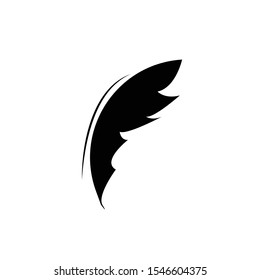 feather logo vector icon template
