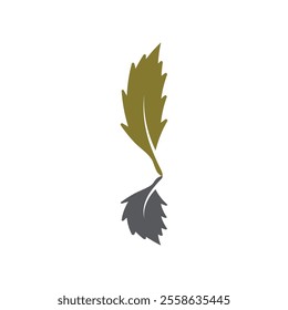 Feather Logo Vector Icon Template Illustration