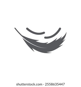 Feather Logo Vector Icon Template Illustration