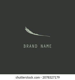 Feather logo. Vector illustration design template