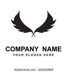 feather logo vector with slogan template