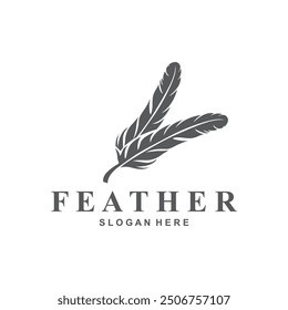 Feather Logo Vector Symbol Design