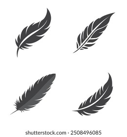 Feather Logo Vector Symbol Design