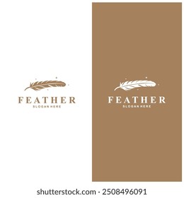 Feather Logo Vector Symbol Design