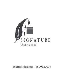 Feather Logo Vector Symbol Design