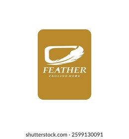 Feather Logo Vector Symbol Design