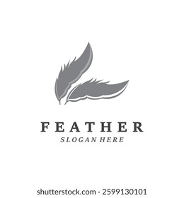 Feather Logo Vector Symbol Design