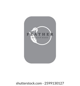 Feather Logo Vector Symbol Design