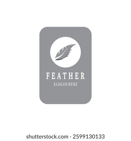 Feather Logo Vector Symbol Design