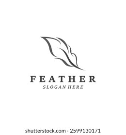 Feather Logo Vector Symbol Design
