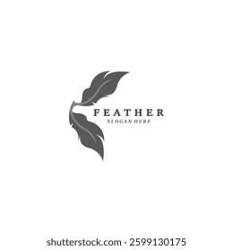 Feather Logo Vector Symbol Design
