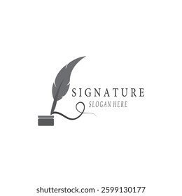 Feather Logo Vector Symbol Design