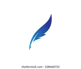 feather logo vector template