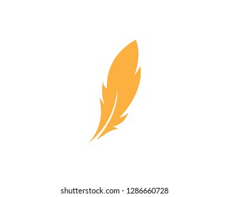 feather logo vector template