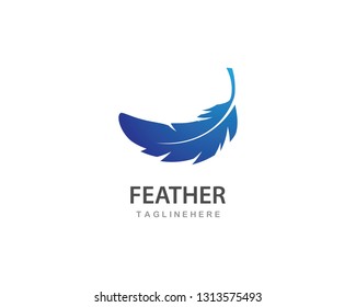 feather logo vector template