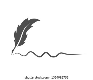 feather logo vector template 
