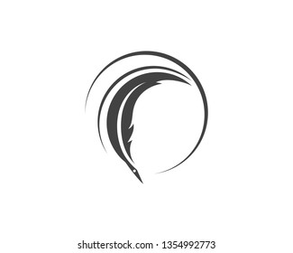 feather logo vector template 