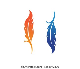 feather logo vector template 