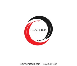 feather logo vector template - Vector