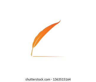 feather logo vector template - Vector