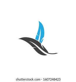 feather logo vector template