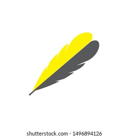 feather logo vector template design
