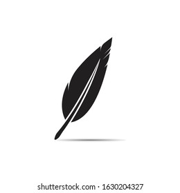 feather logo vector template design