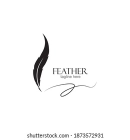 feather logo vector template illustration design