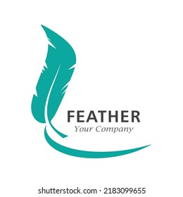 Feather Logo Vector Template Symbol Design