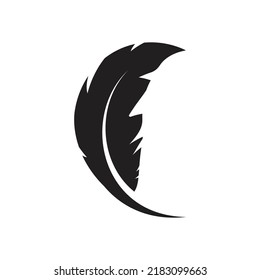 Feather Logo Vector Template Symbol Design